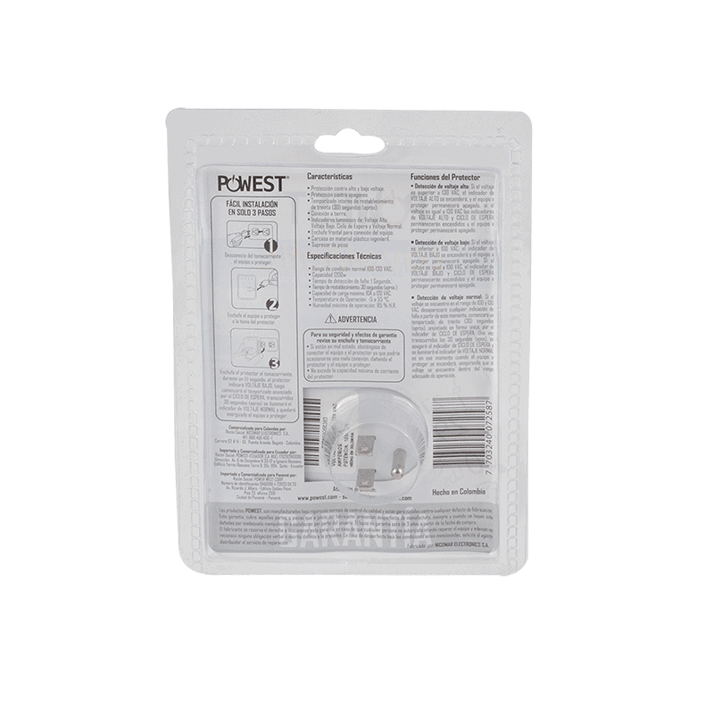 PROTECTOR DE VOLTAJE POWEST LAVOMATIC 120V/10A