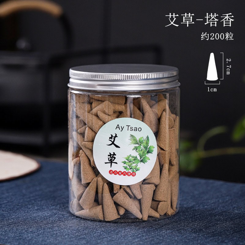 Natural Mugwort Aroma Incense Cones