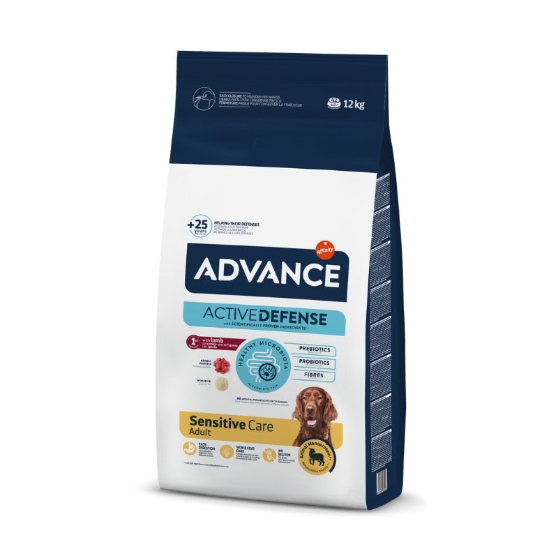 Advance Medium Sensitive Sausas maistas šunims su ėriena ir ryžiais, 12 kg