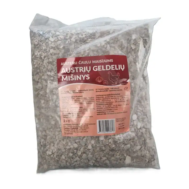 Austrių geldelių mišinys paukščiams stambios/smulkios (2kg)