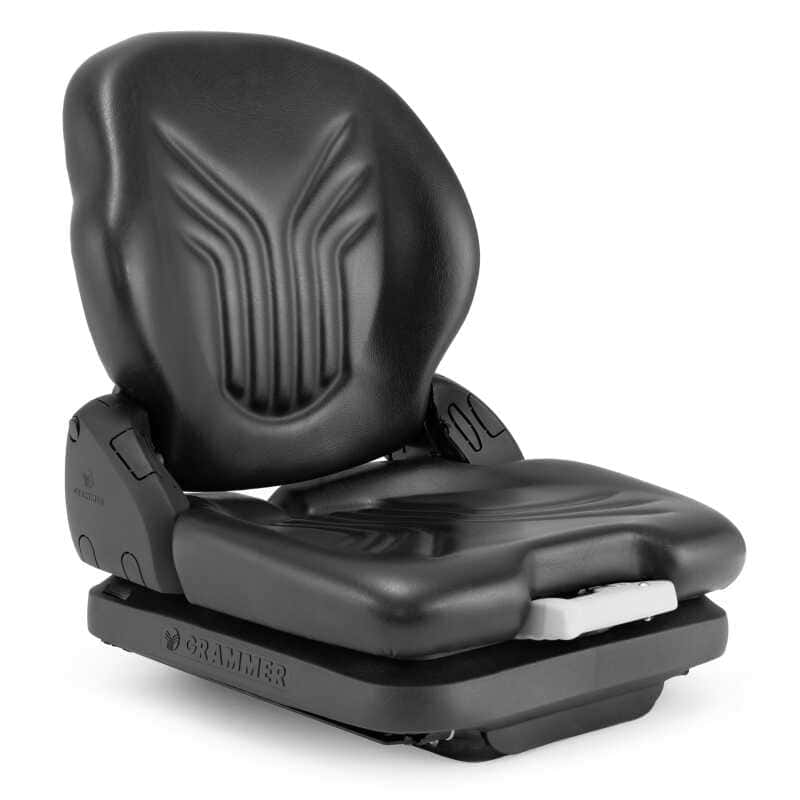 Comfort seat with a low-profile suspension and quick weight adjustment. Ergonomic seat cushions and lumbar support for the sensitive lumbar region. Available in two versions; with or without electrically heated seat cushion. Armrests and backrest extension can be bought separately.