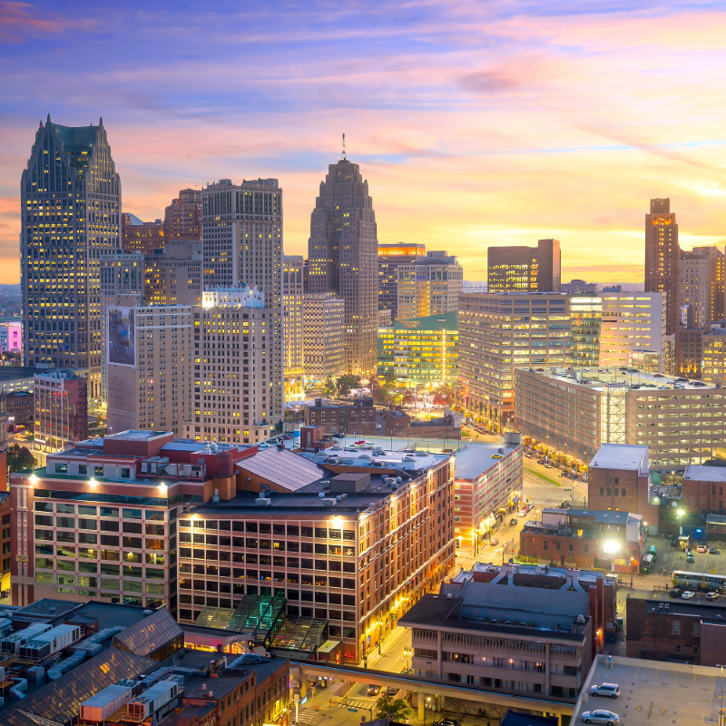 Skyline of downtown Grand Rapids Michigan