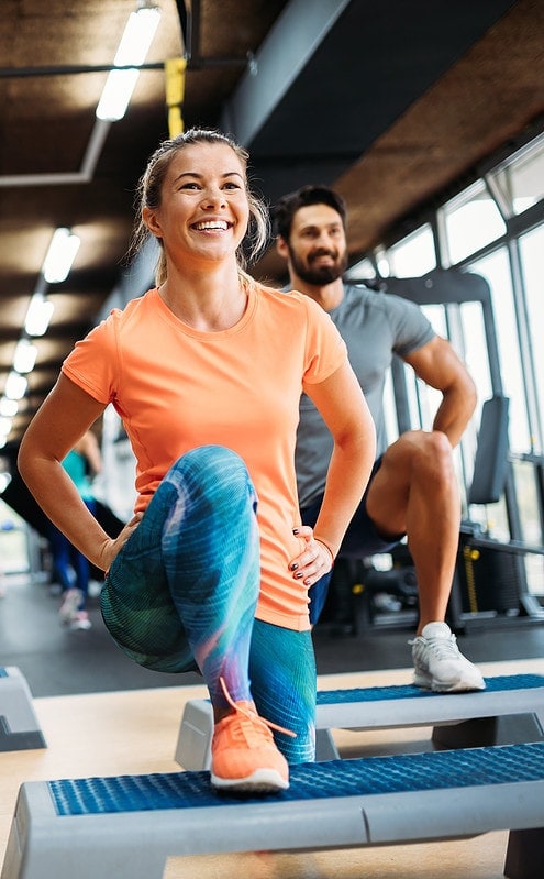 step class at the gym