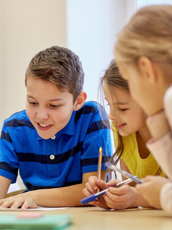 children in classroom learning