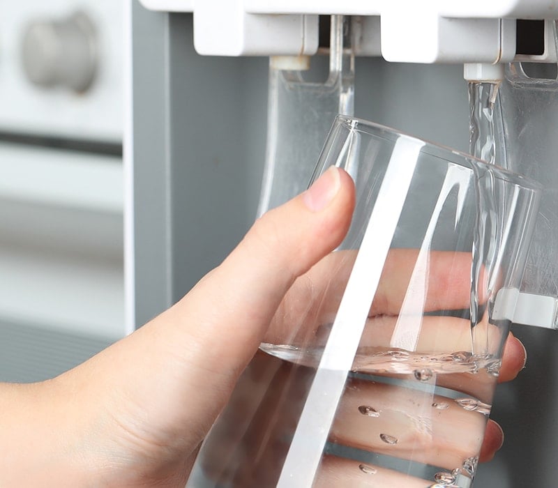 office water dispenser in use