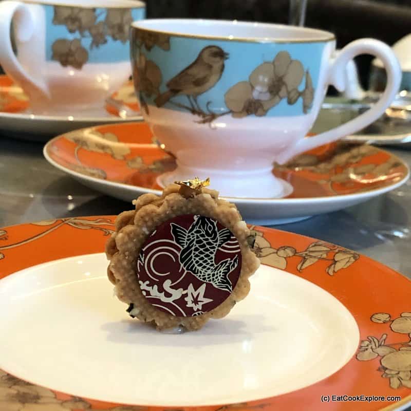 Afternoon Tea at Pan Pacific London with Cherish Finden 8 Afternoon Tea Pan Pacific Sesame Shortbread with Soy Sauce Caramel
