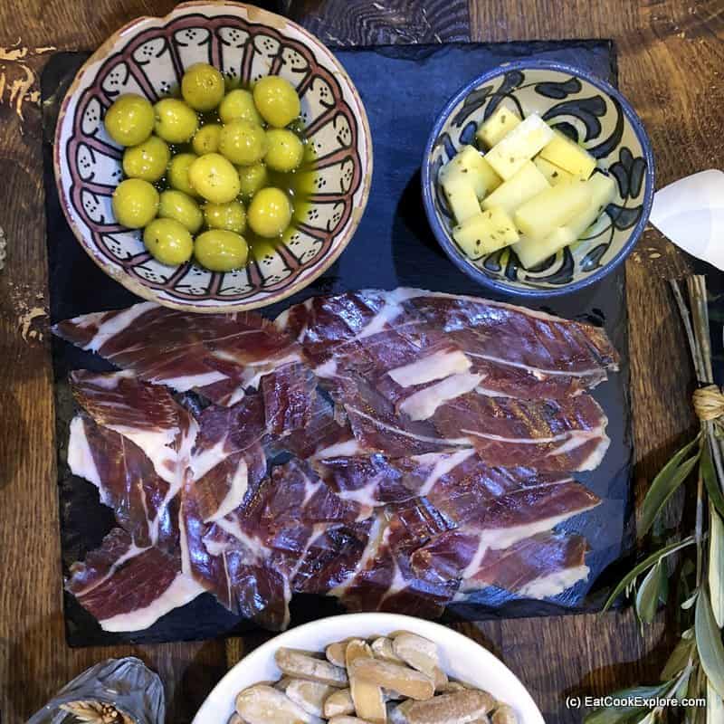 Cooking with La Espanola Extra Virgin Olive Oil 6 Olive oil marinated cheese and olives
