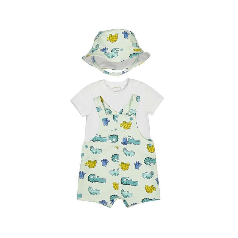 Conjunto 3 piezas con peto animales MAYORAL
