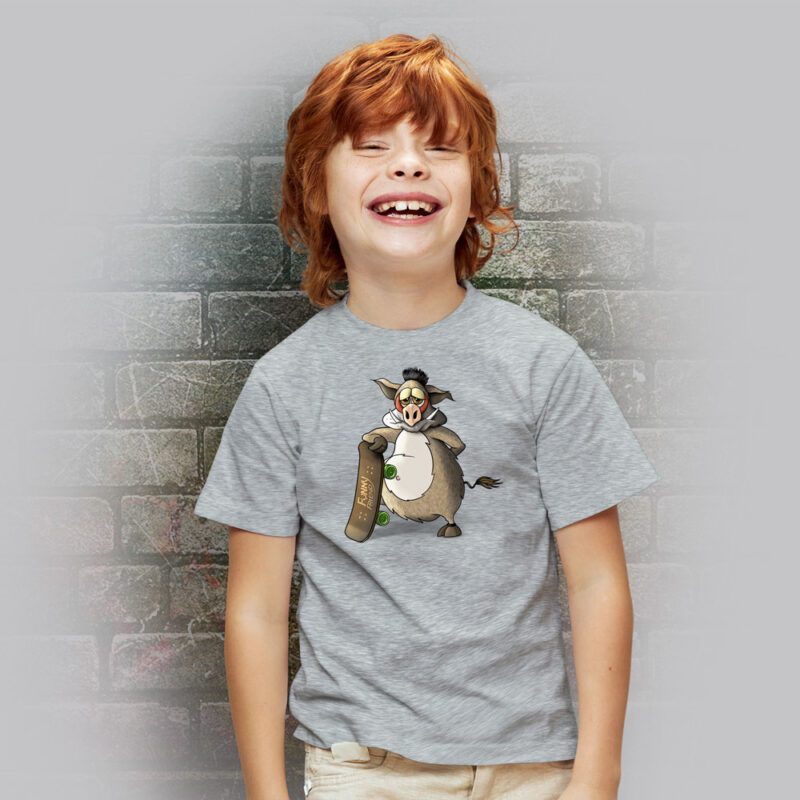 Funnyfriend Kids T-Shirt Wildsau grey melange