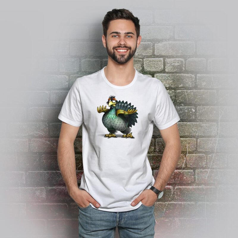 Funnyfriend Herren T-Shirt Auerhahn weiß
