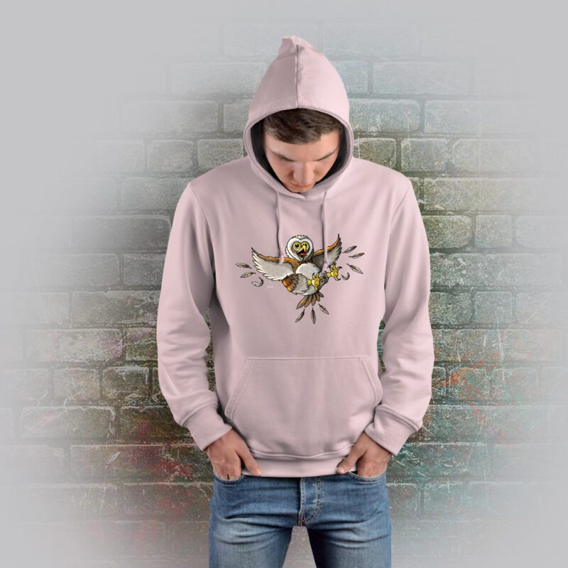 Funnyfriend Hoodie Eule pink