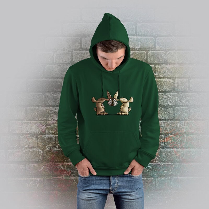 Funnyfriend Hoodie Rabbit bottle green