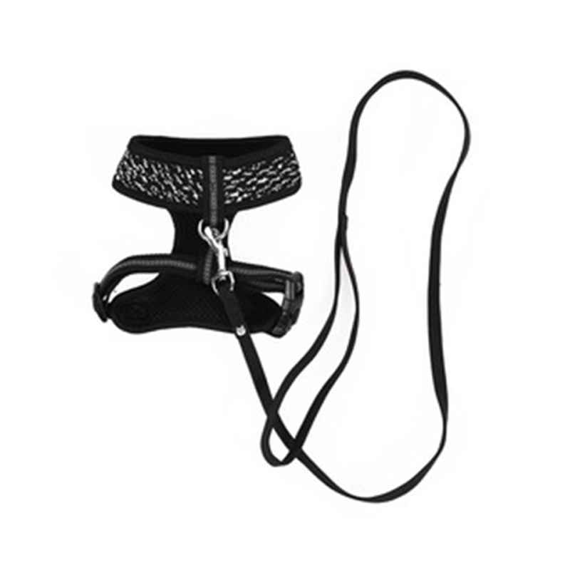 M-pets Letsgo Cat Harness With Leash - Black