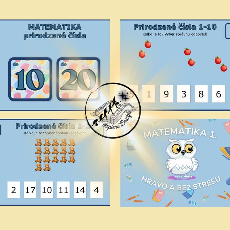 Interaktívne hry na učenie, SapiensBridge - interaktívne vzdelávanie, kurz matematiky pre 1 ročník ZŠ