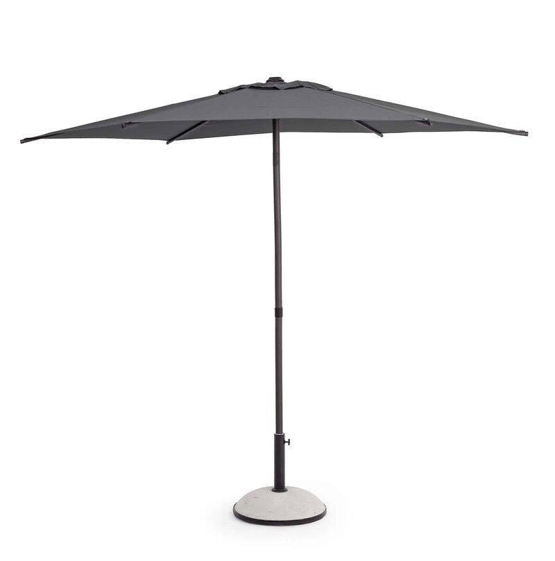 Umbrellone da giardino nero, ideale per esterni, resistente e durevole, perfetto per il relax all'aperto.