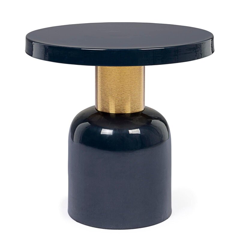 Anche: Tavolo moderno in graphite nero con dettagli dorati, perfetto per arredi di stile.