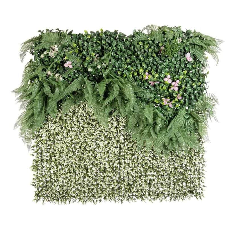 Piante verdi e fiorite per decorazioni di interni e giardini eleganti e naturali.
