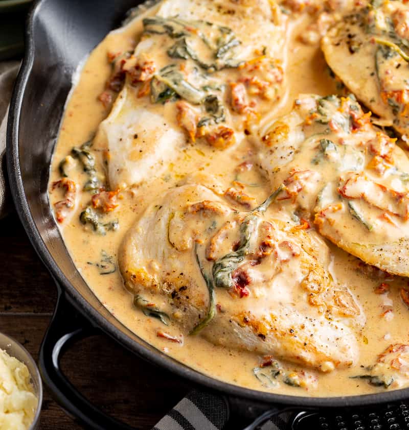 Creamy Tuscan Chicken - Basil And Bubbly