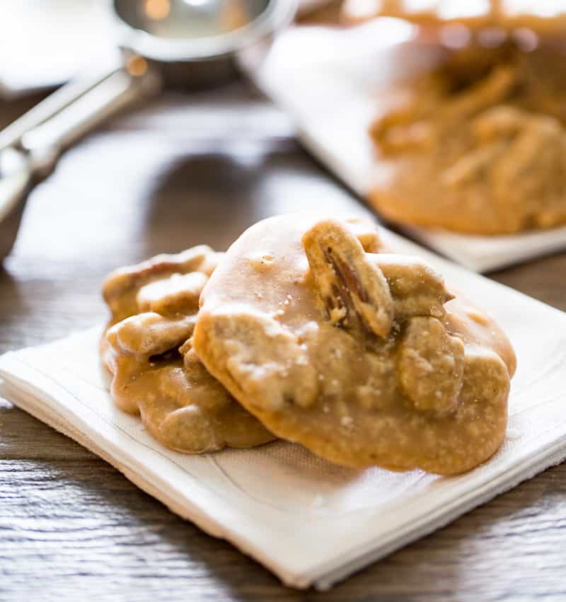 Pecan Pralines fresh from the pan