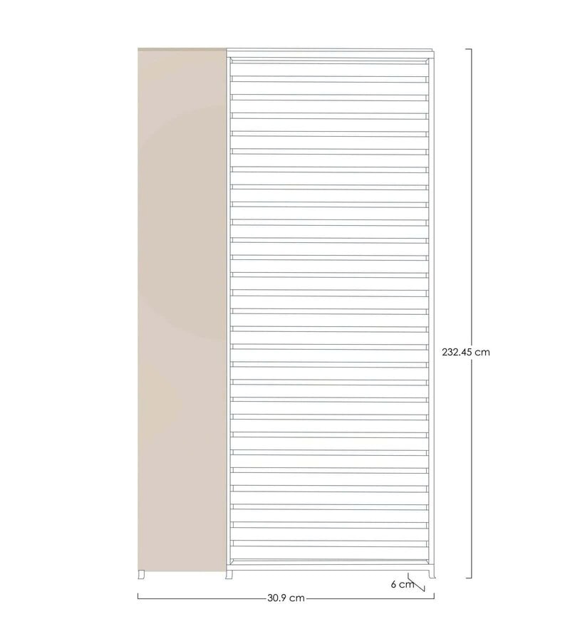 Porta lamella in legno naturale, perfetta per arredo di interni, elegante e resistente. Dimensioni: 30.9x6x232.45 cm.
