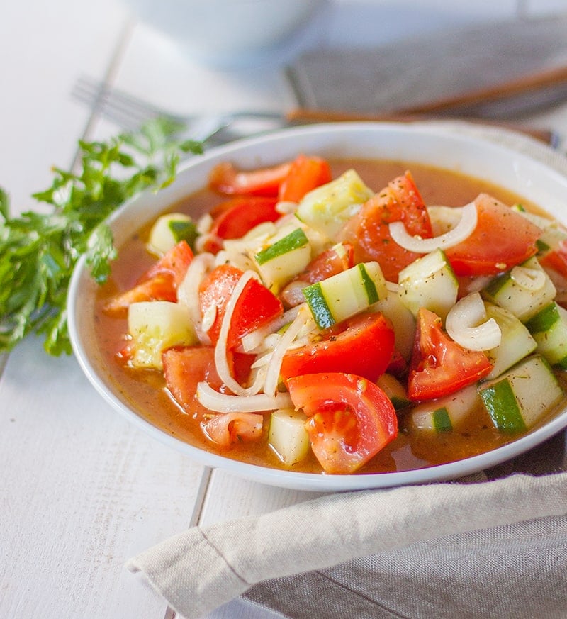 Tomato Onion Cucumber Salad