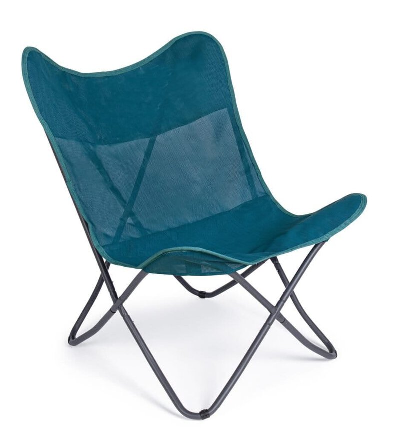 Sedia relax da esterno, leggera e compatta ideale per campeggio e pic-nic.