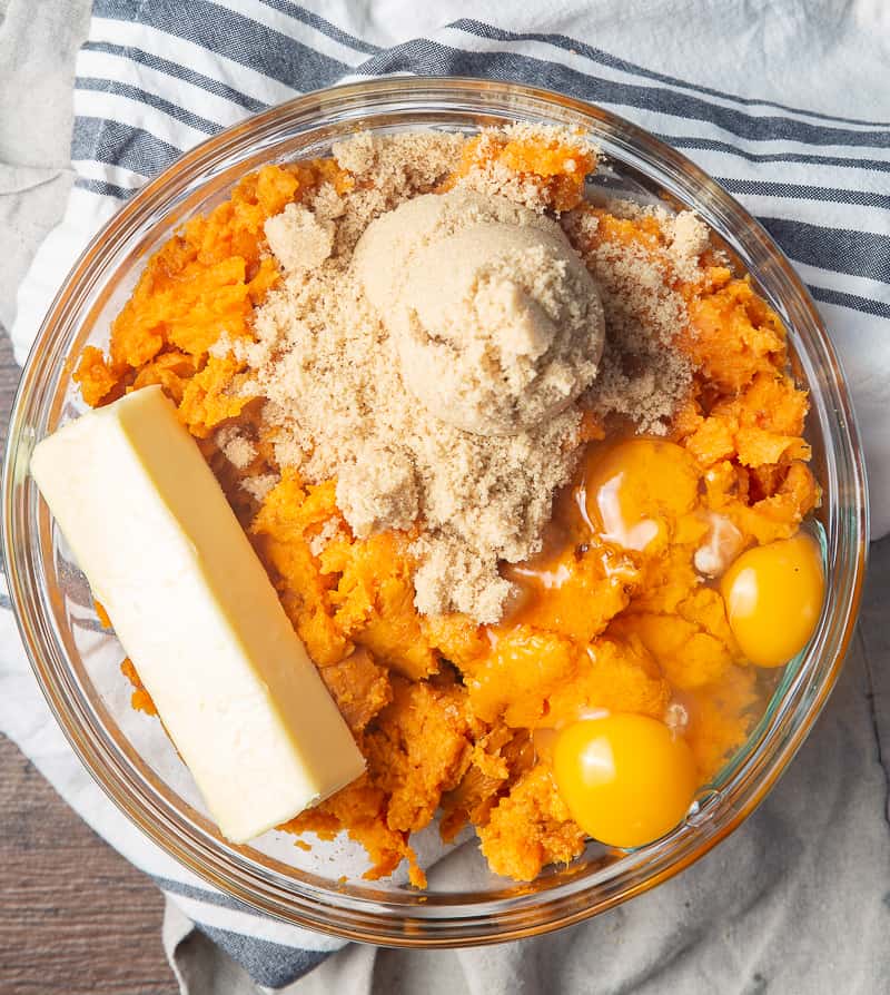 ingredients for sweet potato casserole