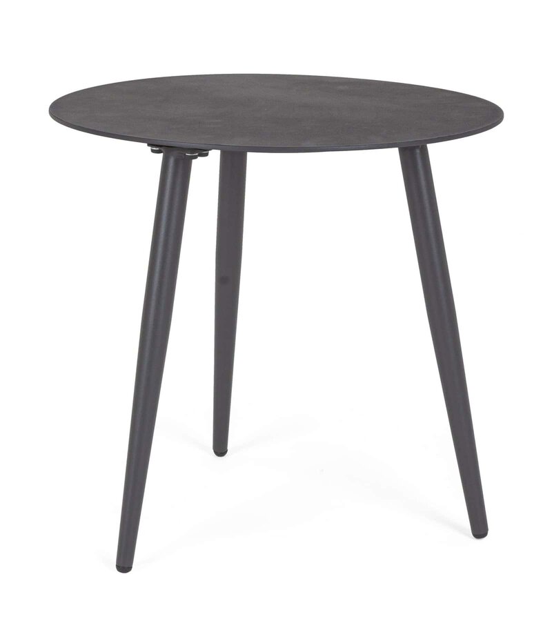 Tavolo in legno nero con stile elegante, ideale per interni moderni ed eleganti.