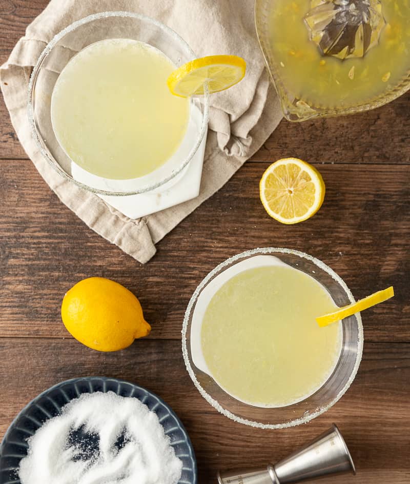 lemon drop with sugar rim