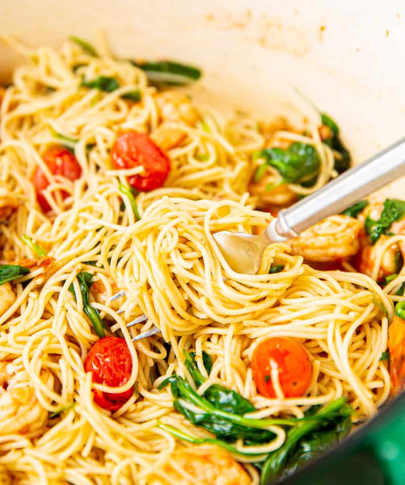 garlic butter shrimp pasta