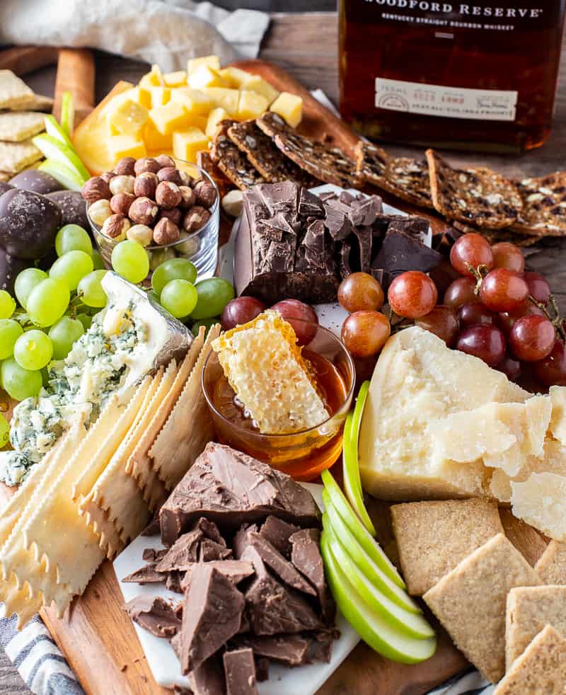 Cheese and Chocolate Board from Above