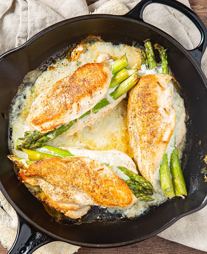 blue cheese asparagus stuffed chicken