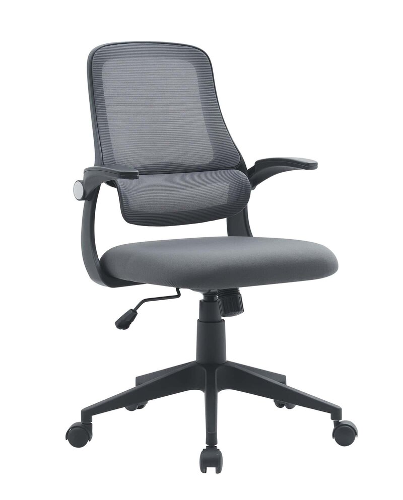 Sedia da ufficio ergonomica con schienale in mesh e seduta imbottita, ideale per workplace moderni e professionali.