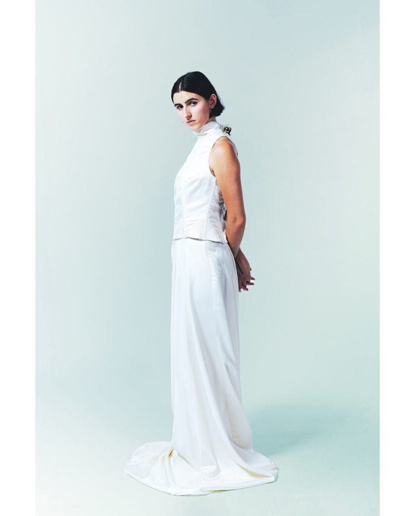 Sasha Donnellan, the Irish designer, in The Cold Magazine — look 1