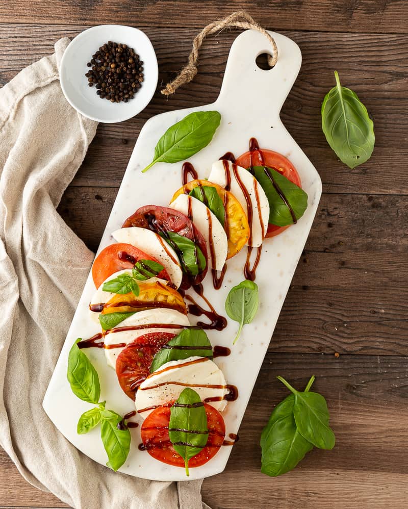 caprese salad with balsamic glaze