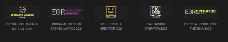 GGBet industry awards including EGR Esports Operator of the Year 2023 and SiGMA Europe Awards 2023
