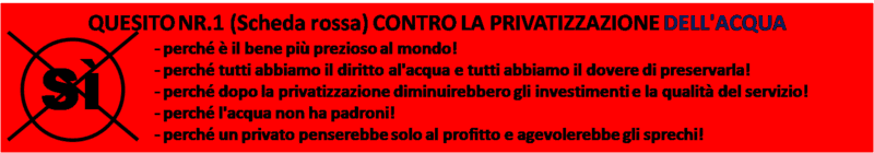 Referendum sulla privatizzazione dell'aqua