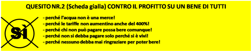 Referendum contro il profitto su un bene di tutti