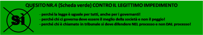 Quesito Referendario contro il Legittimo Impedimento