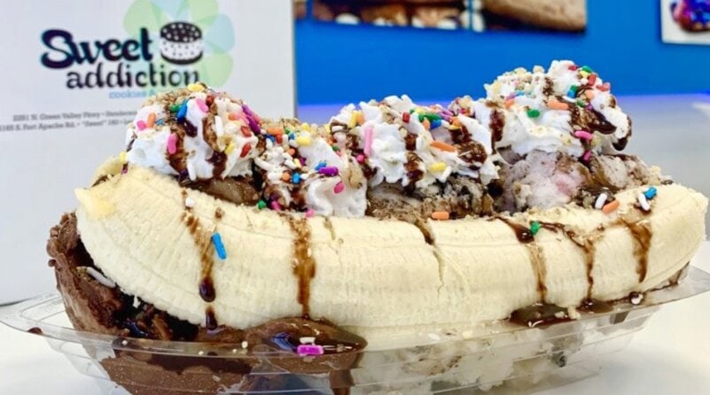 Sweet Addiction is a vegan-friendly ice cream shop in Las Vegas. For more vegan dining in Las Vegas visit www.vegansbaby.com