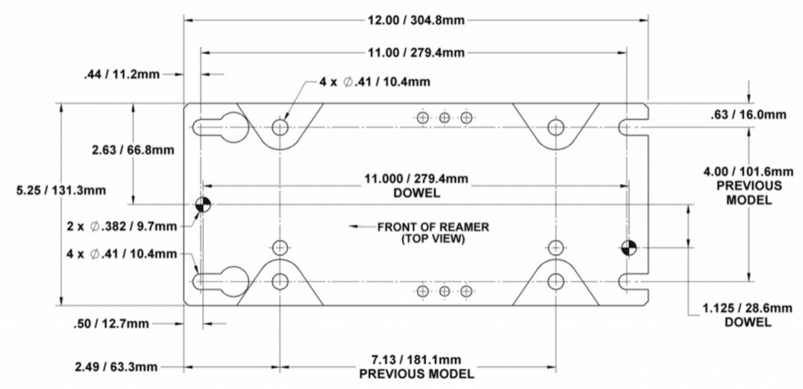 How To Install the TOUGH GUN Reamer TT Series, mounting hole locations and footprint