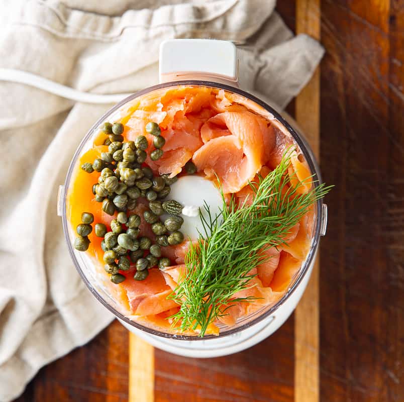 smoked salmon spread in food processor