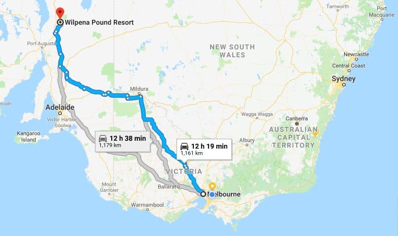 Melbourne to Wilpena Pound Route Distance and Travel Times Melbourne to Wilpena Pound Route Distance and Travel Times