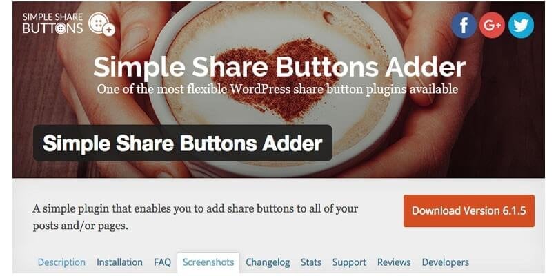 simple share button