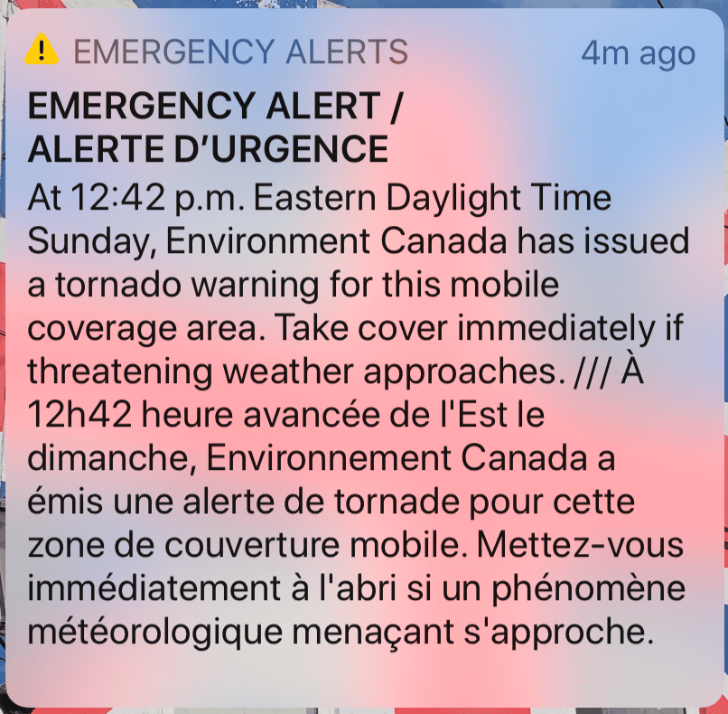 Tornado warning issued for Mississauga, Halton Hills, Georgetown and Brampton