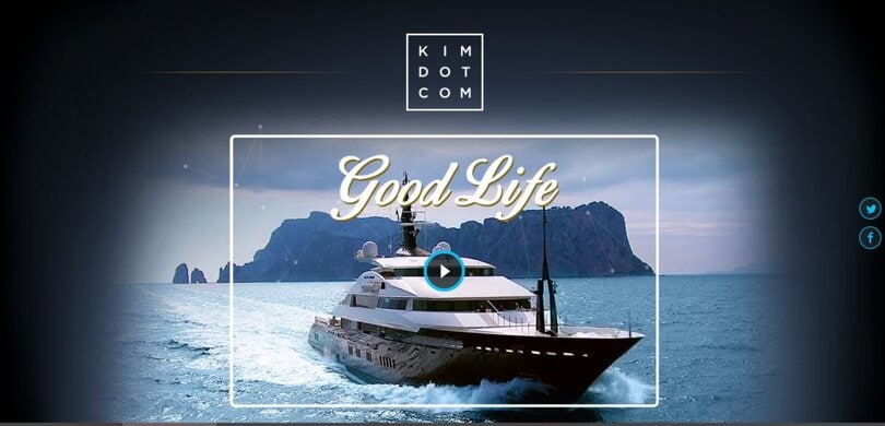 Und so sieht Kims aktuelle Website aus...