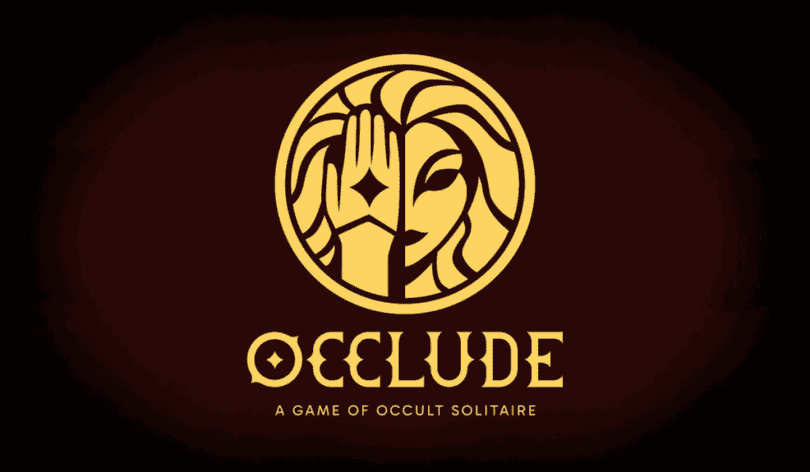 Occlude key art featuring logo and title. Subtitle reads “A game of Occult Solitaire”.