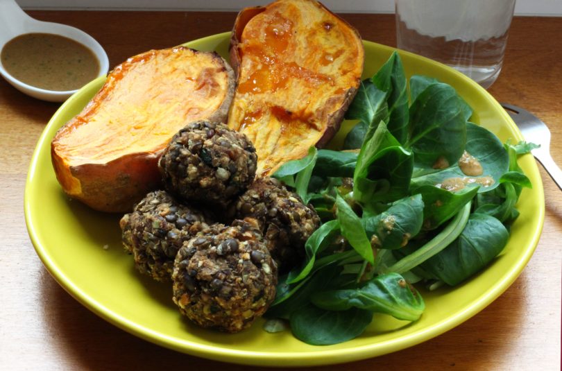 boulettes-lentilles-patate-douce-rotie