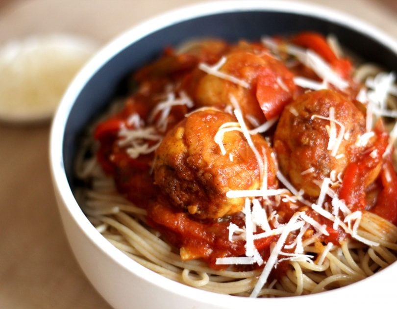 spaghettis-chicken-meatballs
