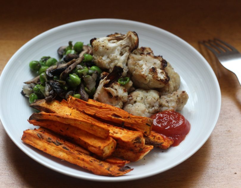 sauté-de-petits-pois-aux-champignons
